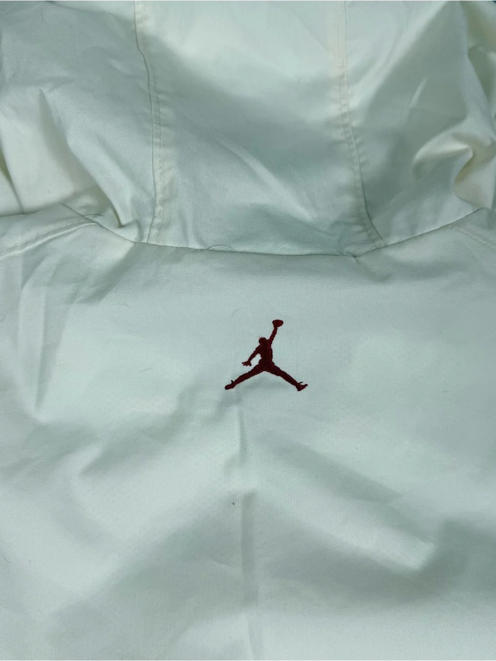 Jordan White Hooded Windbreaker Jacket Men’s M Y2K Jumpman Streetwear
